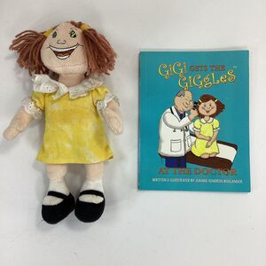 GiGI Doll Plush 9" Tall & Gets The Giggles At The Doctor Book Paperback Set